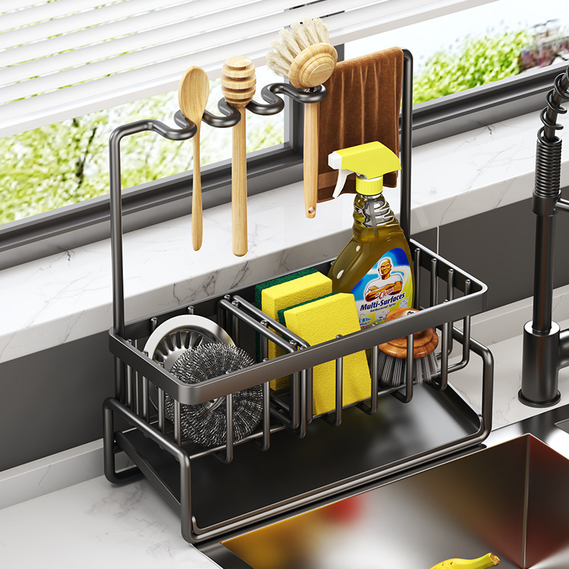 Stainless Steel Sink Organizer with Drain Tray